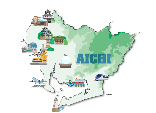 愛知県の地図・愛知県のおでかけスポット